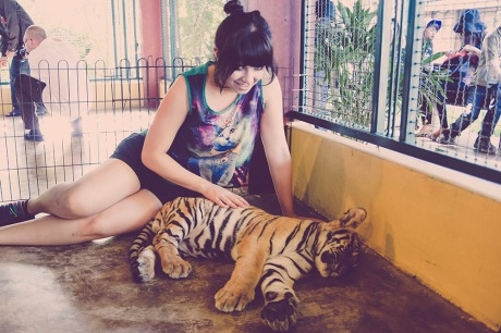 Me and a baby tiger.